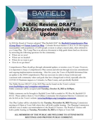 2023 Comp Plan Update